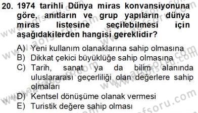 Mimarlik Tarihi Dersi 2013 - 2014 Yılı Tek Ders Sınav Soruları 20. Soru