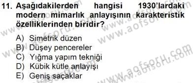Mimarlik Tarihi Dersi 2014 - 2015 Yılı (Vize) Ara Sınav Soruları 11. Soru
