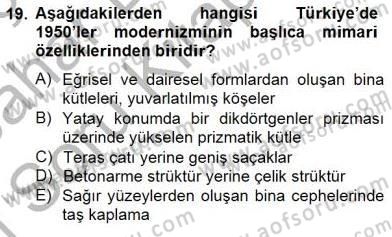 Mimarlik Tarihi Dersi 2014 - 2015 Yılı (Vize) Ara Sınav Soruları 19. Soru
