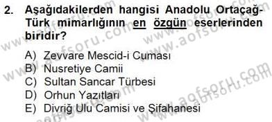 Mimarlik Tarihi Dersi 2014 - 2015 Yılı (Vize) Ara Sınav Soruları 2. Soru