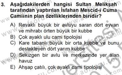 Mimarlik Tarihi Dersi 2014 - 2015 Yılı (Vize) Ara Sınav Soruları 3. Soru