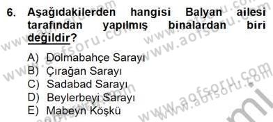 Mimarlik Tarihi Dersi 2014 - 2015 Yılı (Vize) Ara Sınav Soruları 6. Soru