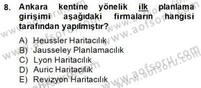 Mimarlik Tarihi Dersi 2014 - 2015 Yılı (Final) Dönem Sonu Sınav Soruları 8. Soru