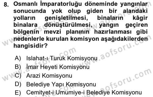 Mimarlik Tarihi Dersi 2015 - 2016 Yılı (Final) Dönem Sonu Sınav Soruları 8. Soru