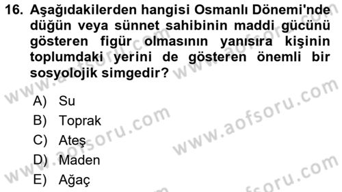 Türk Mitolojisi Dersi 2022 - 2023 Yılı (Vize) Ara Sınavı 16. Soru