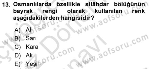 Türk Mitolojisi Dersi 2022 - 2023 Yılı (Final) Dönem Sonu Sınav Soruları 13. Soru
