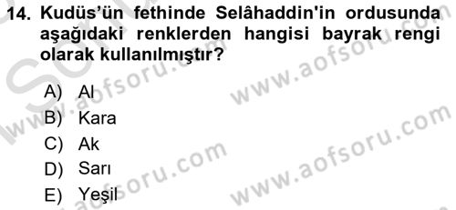 Türk Mitolojisi Dersi 2022 - 2023 Yılı (Final) Dönem Sonu Sınav Soruları 14. Soru
