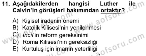 Siyasi Düşünceler Tarihi Dersi 2012 - 2013 Yılı (Vize) Ara Sınav Soruları 11. Soru