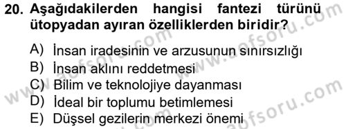 Siyasi Düşünceler Tarihi Dersi 2012 - 2013 Yılı (Vize) Ara Sınav Soruları 20. Soru