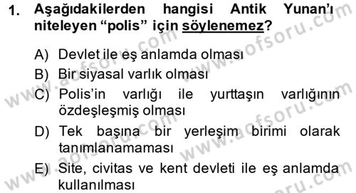 Siyasi Düşünceler Tarihi Dersi 2014 - 2015 Yılı (Final) Dönem Sonu Sınav Soruları 1. Soru