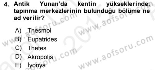 Siyasi Düşünceler Tarihi Dersi 2015 - 2016 Yılı (Vize) Ara Sınav Soruları 4. Soru