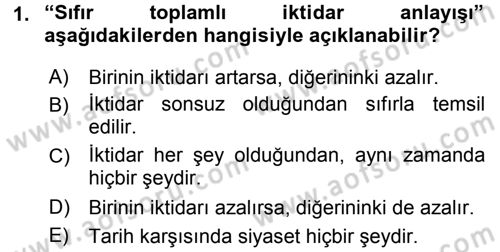 Siyasi Düşünceler Tarihi Dersi 2015 - 2016 Yılı (Final) Dönem Sonu Sınav Soruları 1. Soru