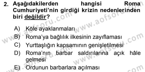 Siyasi Düşünceler Tarihi Dersi 2015 - 2016 Yılı (Final) Dönem Sonu Sınav Soruları 2. Soru