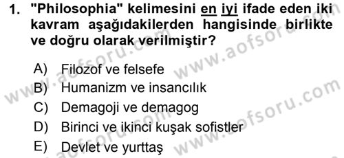 Siyasi Düşünceler Tarihi Dersi 2017 - 2018 Yılı (Vize) Ara Sınav Soruları 1. Soru