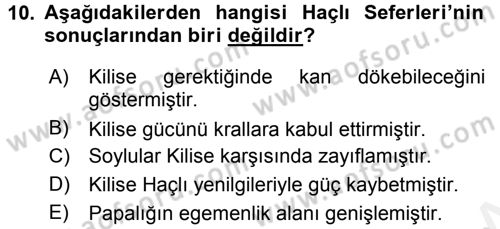 Siyasi Düşünceler Tarihi Dersi 2017 - 2018 Yılı (Vize) Ara Sınav Soruları 10. Soru