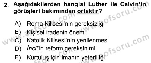 Siyasi Düşünceler Tarihi Dersi 2018 - 2019 Yılı Yaz Okulu Sınav Soruları 2. Soru