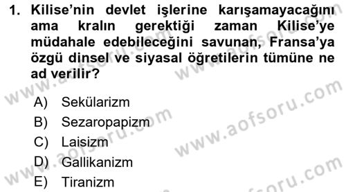 Siyasi Düşünceler Tarihi Dersi 2020 - 2021 Yılı Yaz Okulu Sınav Soruları 1. Soru