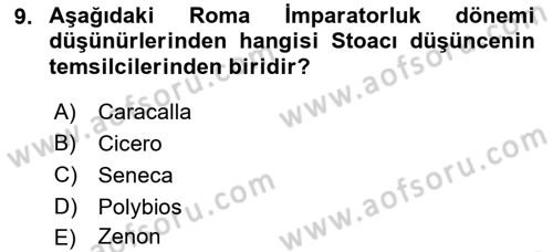 Siyasi Düşünceler Tarihi Dersi 2021 - 2022 Yılı Yaz Okulu Sınav Soruları 9. Soru