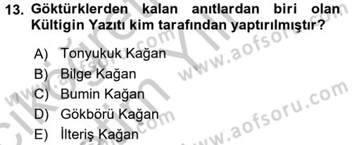 Bilim ve Teknoloji Tarihi Dersi 2016 - 2017 Yılı 3 Ders Sınavı 13. Soru