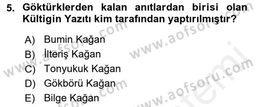 Bilim ve Teknoloji Tarihi Dersi 2017 - 2018 Yılı (Final) Dönem Sonu Sınavı 5. Soru