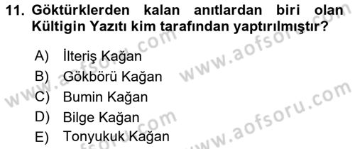 Bilim ve Teknoloji Tarihi Dersi 2018 - 2019 Yılı 3 Ders Sınavı 11. Soru