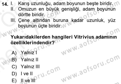 Bilim ve Teknoloji Tarihi Dersi 2018 - 2019 Yılı (Vize) Ara Sınavı 14. Soru