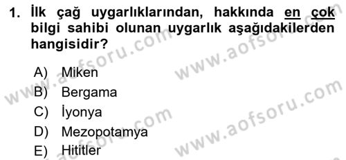 Bilim ve Teknoloji Tarihi Dersi 2018 - 2019 Yılı Yaz Okulu Sınavı 1. Soru