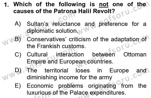 Principles Of Ataturk And The History Of Turkish Revolution 1 Dersi 2018 - 2019 Yılı (Vize) Ara Sınav Soruları 1. Soru