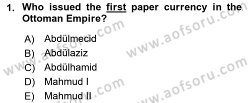 Principles Of Ataturk And The History Of Turkish Revolution 1 Dersi 2018 - 2019 Yılı (Final) Dönem Sonu Sınav Soruları 1. Soru