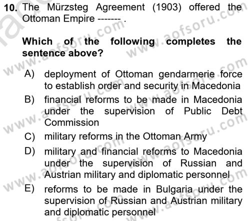 Principles Of Ataturk And The History Of Turkish Revolution 1 Dersi 2020 - 2021 Yılı Yaz Okulu Sınav Soruları 10. Soru