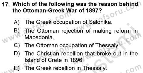 Principles Of Ataturk And The History Of Turkish Revolution 1 Dersi 2021 - 2022 Yılı (Vize) Ara Sınav Soruları 17. Soru