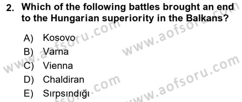 Principles Of Ataturk And The History Of Turkish Revolution 1 Dersi 2022 - 2023 Yılı (Final) Dönem Sonu Sınav Soruları 2. Soru