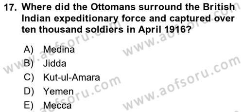 Principles Of Ataturk And The History Of Turkish Revolution 1 Dersi 2022 - 2023 Yılı Yaz Okulu Sınav Soruları 17. Soru