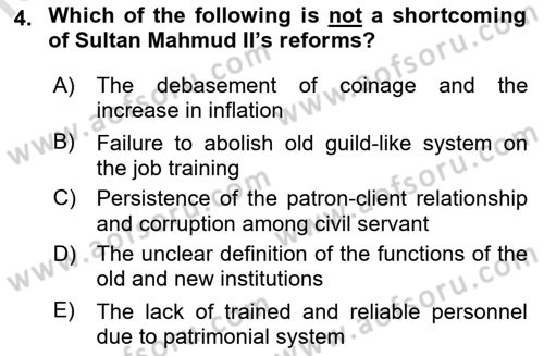 Principles Of Ataturk And The History Of Turkish Revolution 1 Dersi 2022 - 2023 Yılı Yaz Okulu Sınav Soruları 4. Soru