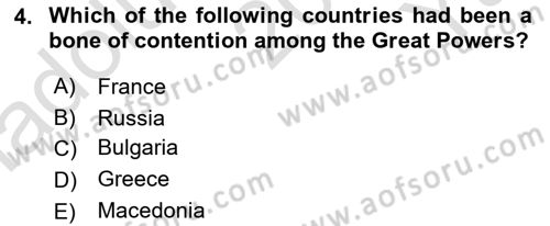 Principles Of Ataturk And The History Of Turkish Revolution 1 Dersi 2023 - 2024 Yılı Yaz Okulu Sınav Soruları 4. Soru