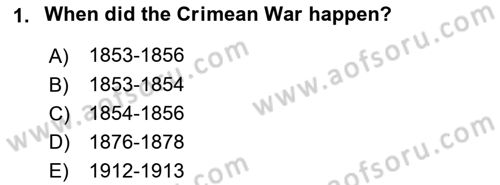 Principles Of Ataturk And The History Of Turkish Revolution 1 Dersi 2024 - 2025 Yılı (Vize) Ara Sınav Soruları 1. Soru