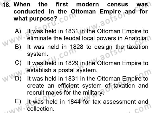 Principles Of Ataturk And The History Of Turkish Revolution 1 Dersi 2024 - 2025 Yılı (Vize) Ara Sınav Soruları 18. Soru