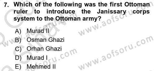Principles Of Ataturk And The History Of Turkish Revolution 1 Dersi 2024 - 2025 Yılı (Vize) Ara Sınav Soruları 7. Soru