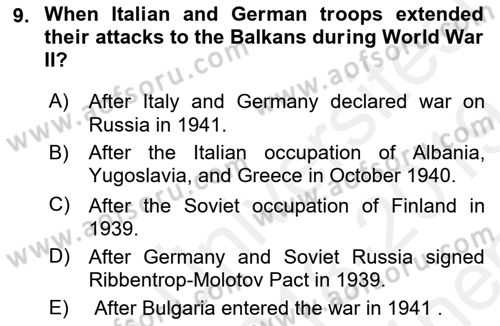 Principles Of Ataturk And The History Of Turkish Revolution 2 Dersi 2018 - 2019 Yılı (Final) Dönem Sonu Sınav Soruları 9. Soru