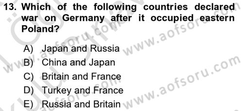 Principles Of Ataturk And The History Of Turkish Revolution 2 Dersi 2020 - 2021 Yılı Yaz Okulu Sınav Soruları 13. Soru
