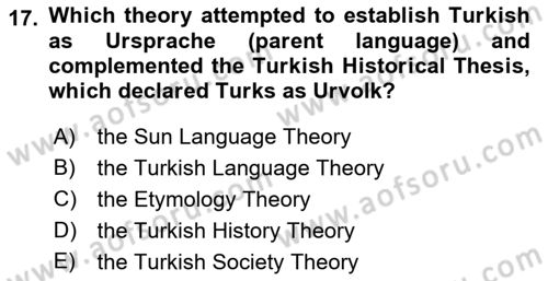 Principles Of Ataturk And The History Of Turkish Revolution 2 Dersi 2021 - 2022 Yılı Yaz Okulu Sınav Soruları 17. Soru