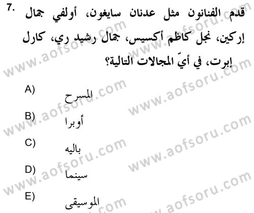 Atatürk İlkeleri Ve İnkılap Tarihi 2 Dersi 2020 - 2021 Yılı Yaz Okulu Sınav Soruları 7. Soru