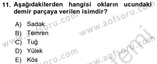 Türk Kültürü Ve Tarihine Giriş Dersi 2022 - 2023 Yılı Yaz Okulu Sınav Soruları 11. Soru