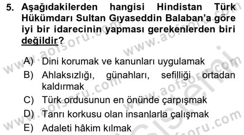 Türk Kültürü Ve Tarihine Giriş Dersi 2025 - 2026 Yılı (Vize) Ara Sınav Soruları 5. Soru