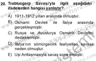 Yakınçağ Avrupa Tarihi Dersi 2014 - 2015 Yılı (Vize) Ara Sınav Soruları 20. Soru