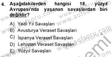 Yakınçağ Avrupa Tarihi Dersi 2014 - 2015 Yılı (Vize) Ara Sınav Soruları 4. Soru