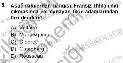 Yakınçağ Avrupa Tarihi Dersi 2014 - 2015 Yılı (Vize) Ara Sınav Soruları 5. Soru