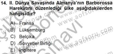 Yakınçağ Avrupa Tarihi Dersi 2015 - 2016 Yılı (Final) Dönem Sonu Sınav Soruları 14. Soru
