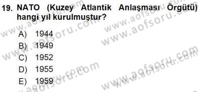 Yakınçağ Avrupa Tarihi Dersi 2015 - 2016 Yılı (Final) Dönem Sonu Sınav Soruları 19. Soru