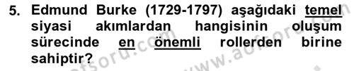 Yakınçağ Avrupa Tarihi Dersi 2024 - 2025 Yılı Yaz Okulu Sınav Soruları 5. Soru